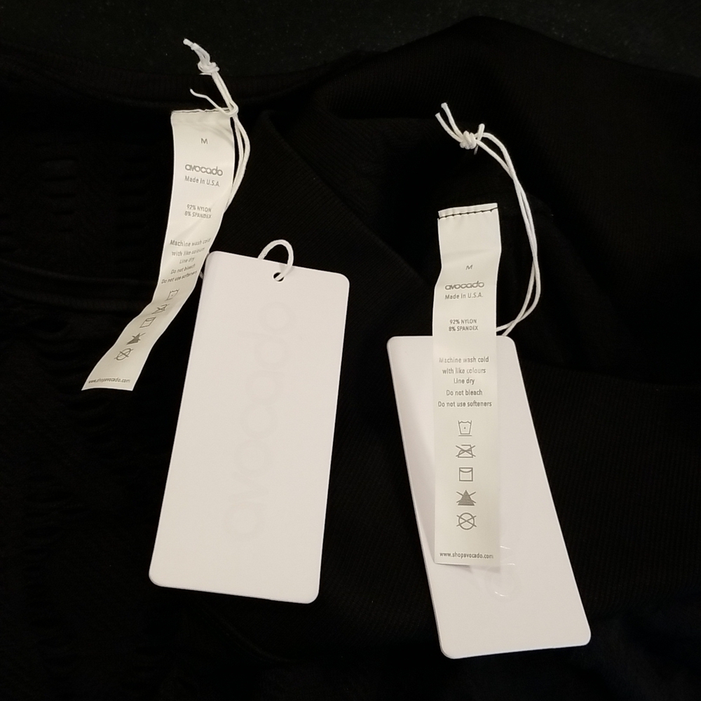 💕AVOCADO💕 Serenity Shred Long Sleeve Top + Leggings Set Black Medium M NWT - Picture 13 of 16
